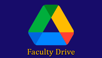 faculty-drive Faculty Drive Text with Google Drive Logo
